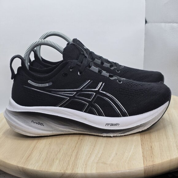 Women Size 6 Wide - Asics Gel Nimbus 26 Blac Athletic Running Shoes Sneakers - Picture 3 of 11
